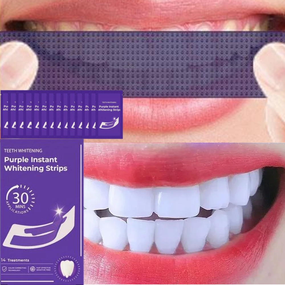 Teeth Whitening Crest - 42쌍 V34 보라색 치아 미백 스트립