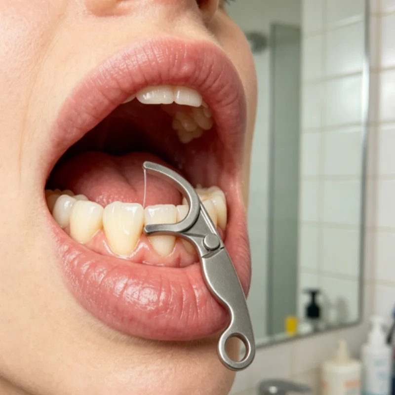 Dental Floss Picks - 스테인레스 스틸 이쑤시개 치실 재사용 가능한