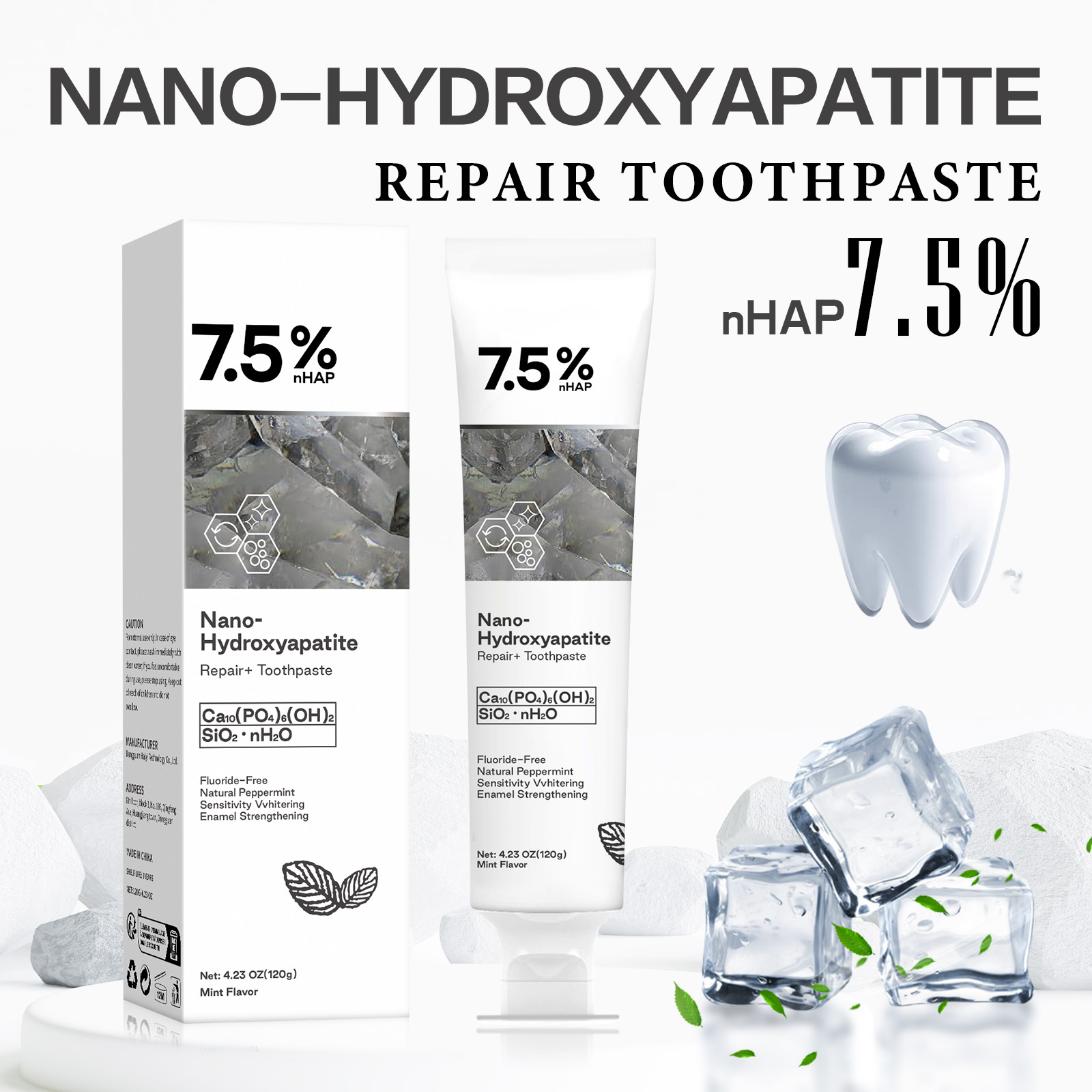 Teeth Whitening With Hydrogen Peroxide - 나노 하이드록시아파타이트 치약 커피/차 얼룩 제거