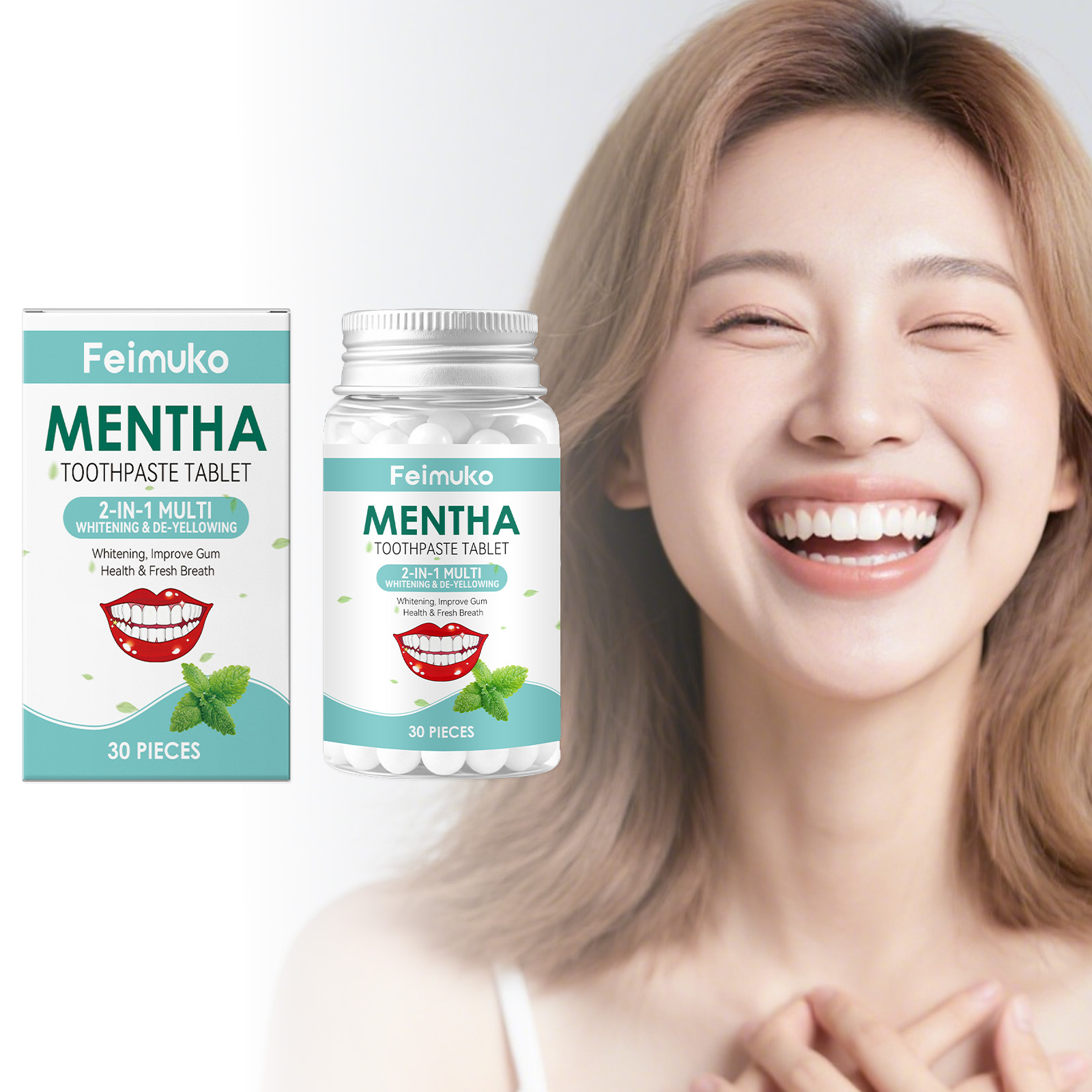Whitening Mouthwash - 페이무코 구강청결제 타블렛 딥클린 치아미백 오래