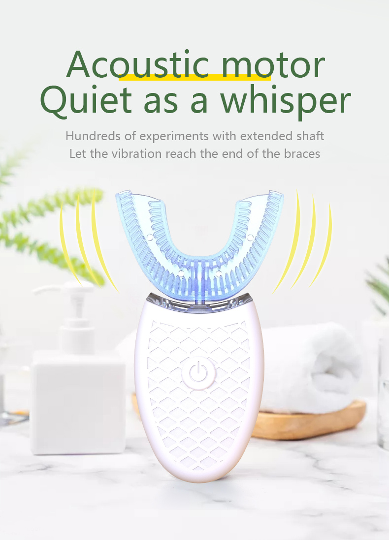 Teeth Whitening Toothbrush - 지능형 U자형 칫솔 360도 소닉 전동