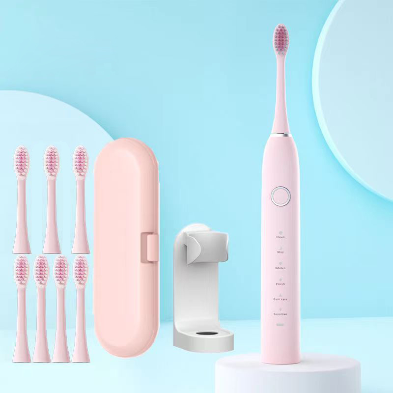Teeth Whitening Toothbrush - 성인용 USB 충전식 초음파 칫솔, 4/8
