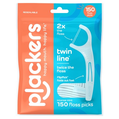 Dental Floss Picks - 트윈라인 치실 픽 - 150개입: 민트향,