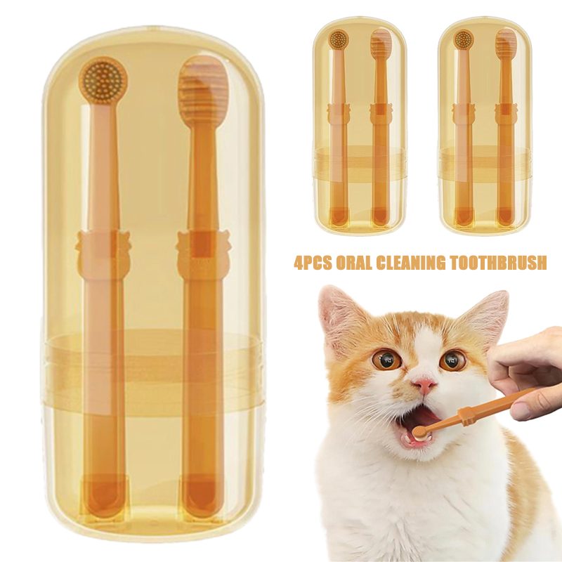 Teeth Whitening Toothbrush - 치아 미백 개 고양이 실리콘 소프트