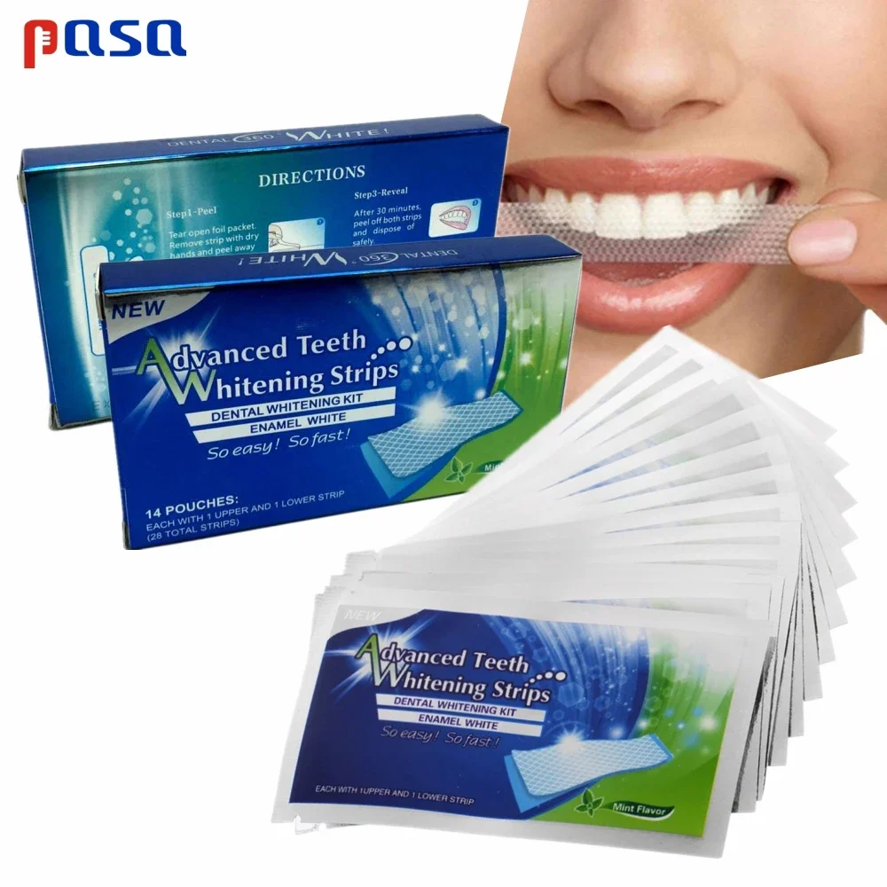 Teeth Whitening Effects - 14/28pcs 3D 치아 미백 스트립 Whit