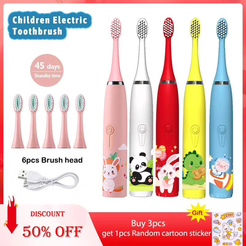 Teeth Whitening Toothbrush - 소닉 전동 칫솔 IPX7 교체 헤드로