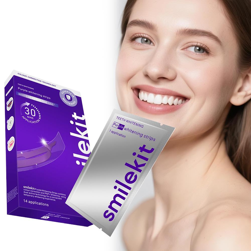 Teeth Whitening Crest - 42쌍 보라색 치아 미백 스트립 V34