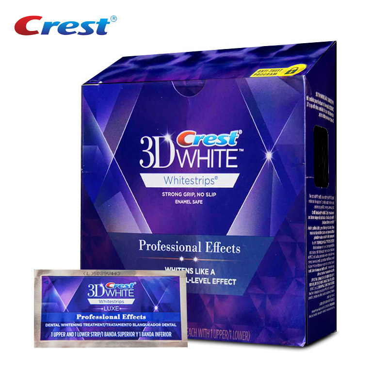 Teeth Whitening Effects - 오리지널 크레스트 3D 화이트 스트립 치아
