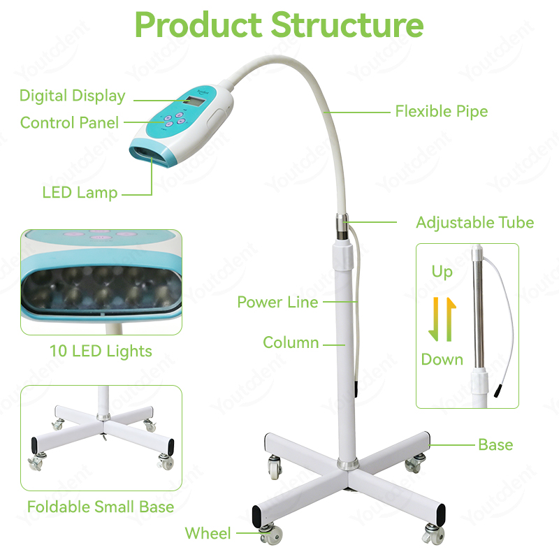 50W 치과용 터치스크린 3색 치아 미백기 냉광 램프  - Teeth Whitening Free 리뷰 및 가격