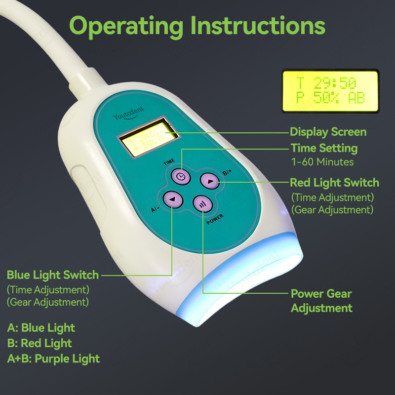 50W 치과용 터치스크린 3색 치아 미백기 냉광 램프  - Teeth Whitening Free 리뷰 및 가격