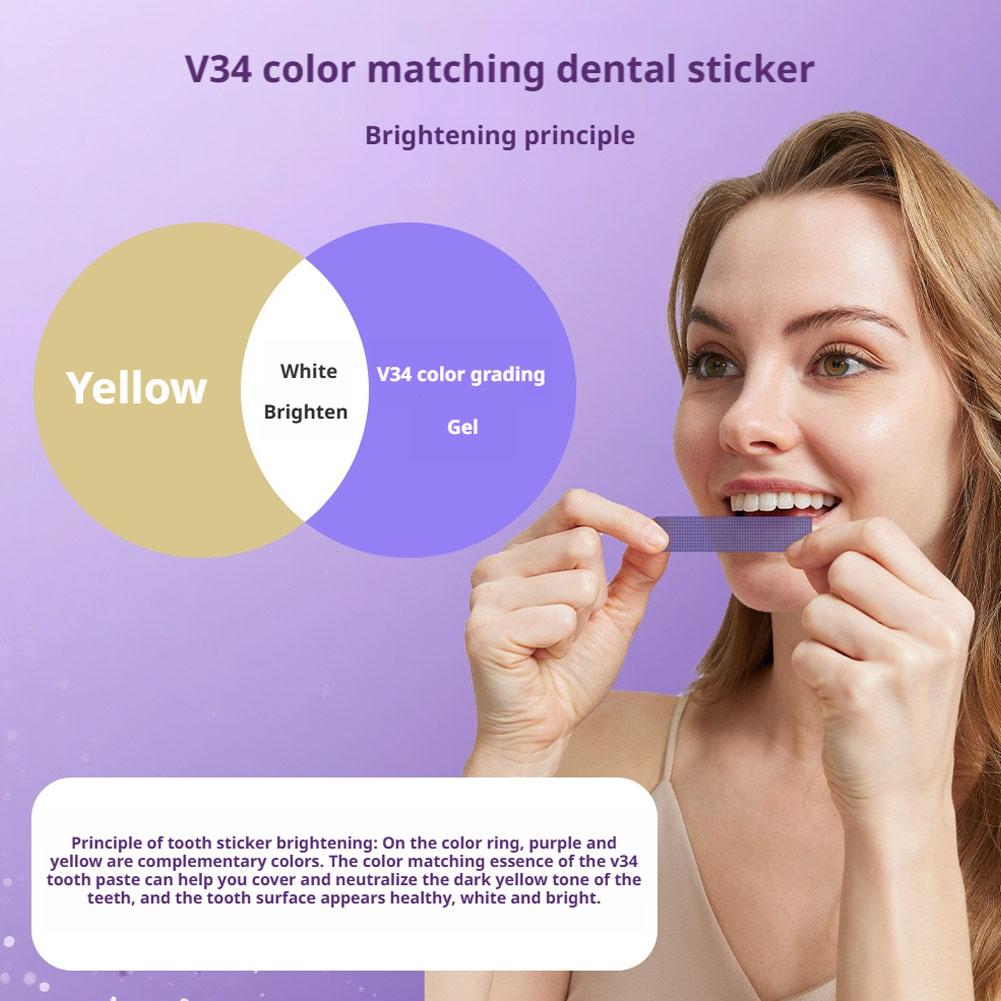 42쌍 V34 보라색 치아 미백 스트립 신선한 호흡 얼 - Teeth Whitening Crest 리뷰 및 가격