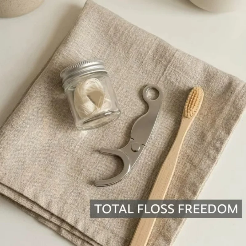 스테인레스 스틸 이쑤시개 치실 재사용 가능한 치실 홀더 - Dental Floss Picks 리뷰 및 가격