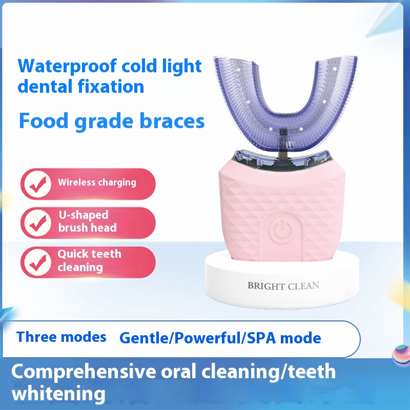 성인용 전동 U자형 칫솔 - 부드러운 강모 치아 미백  - Teeth Whitening Session 리뷰 및 가격