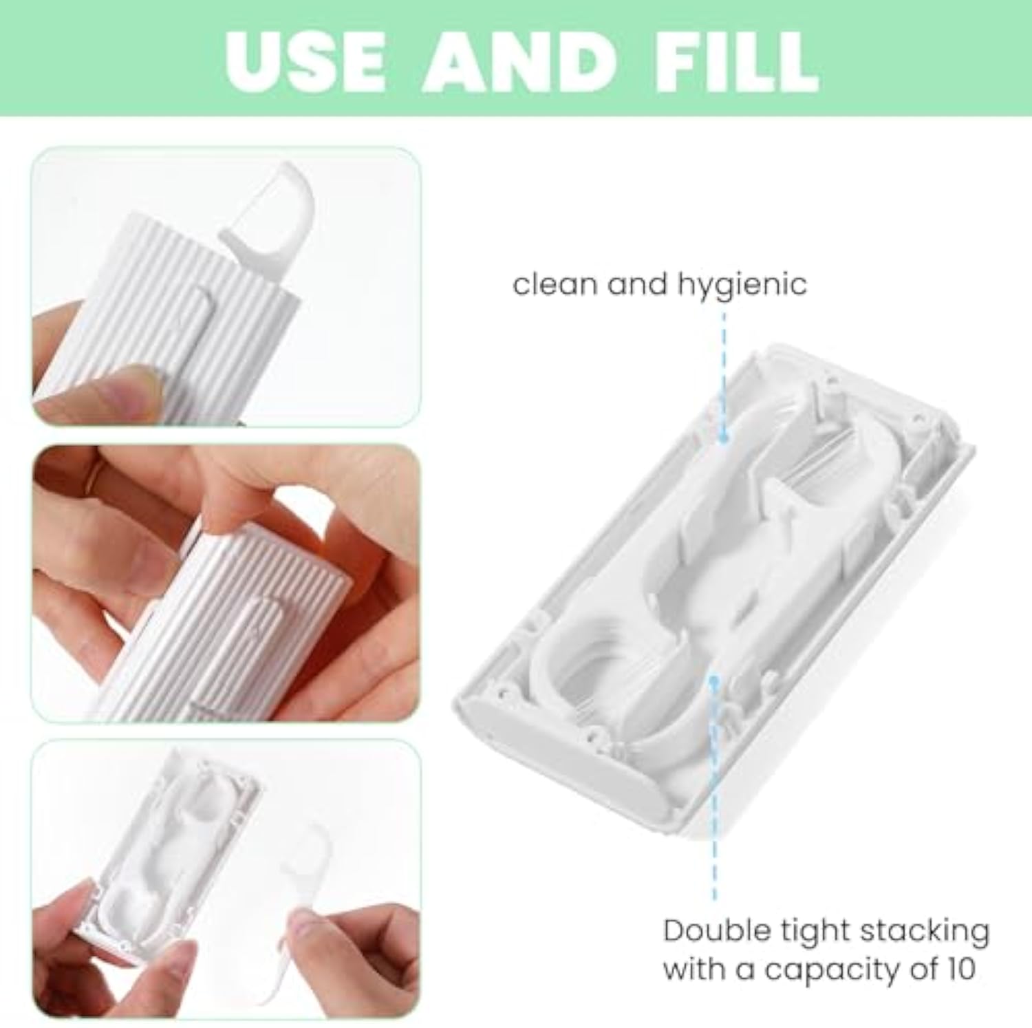 휴대용 자동 치실 디스펜서 팝업 여행용 치실 보관 케이 - Dental Floss Picks 리뷰 및 가격