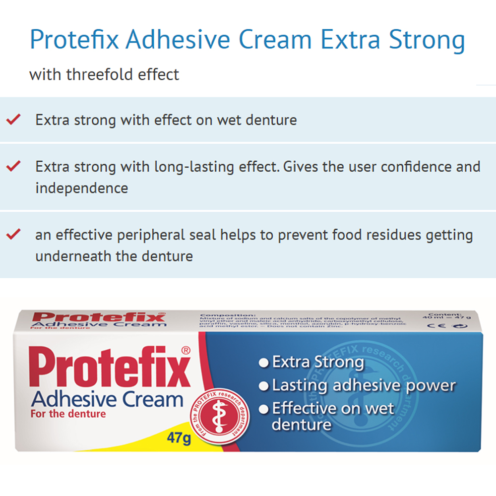 의치 고정용 Protefix 접착 크림, 매우 강한 방 - Teeth Whitening Crest 리뷰 및 가격