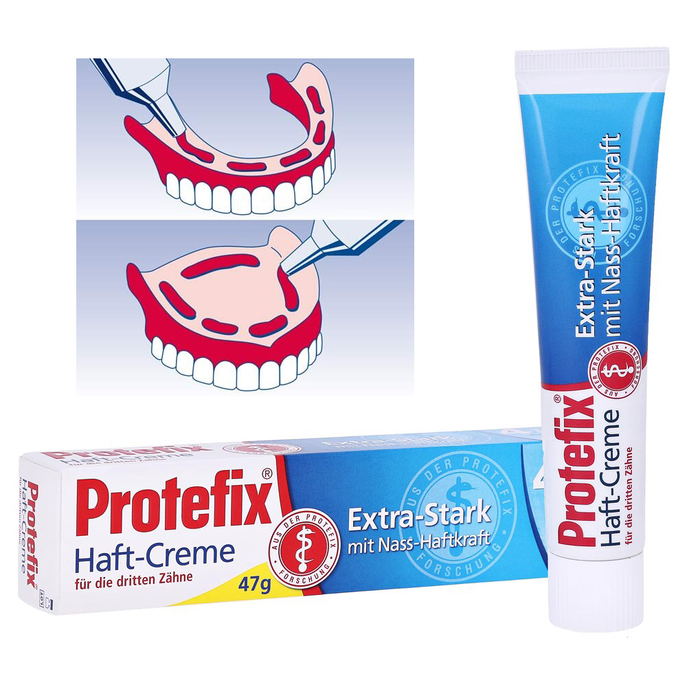 의치 고정용 Protefix 접착 크림, 매우 강한 방 - Teeth Whitening Crest 리뷰 및 가격