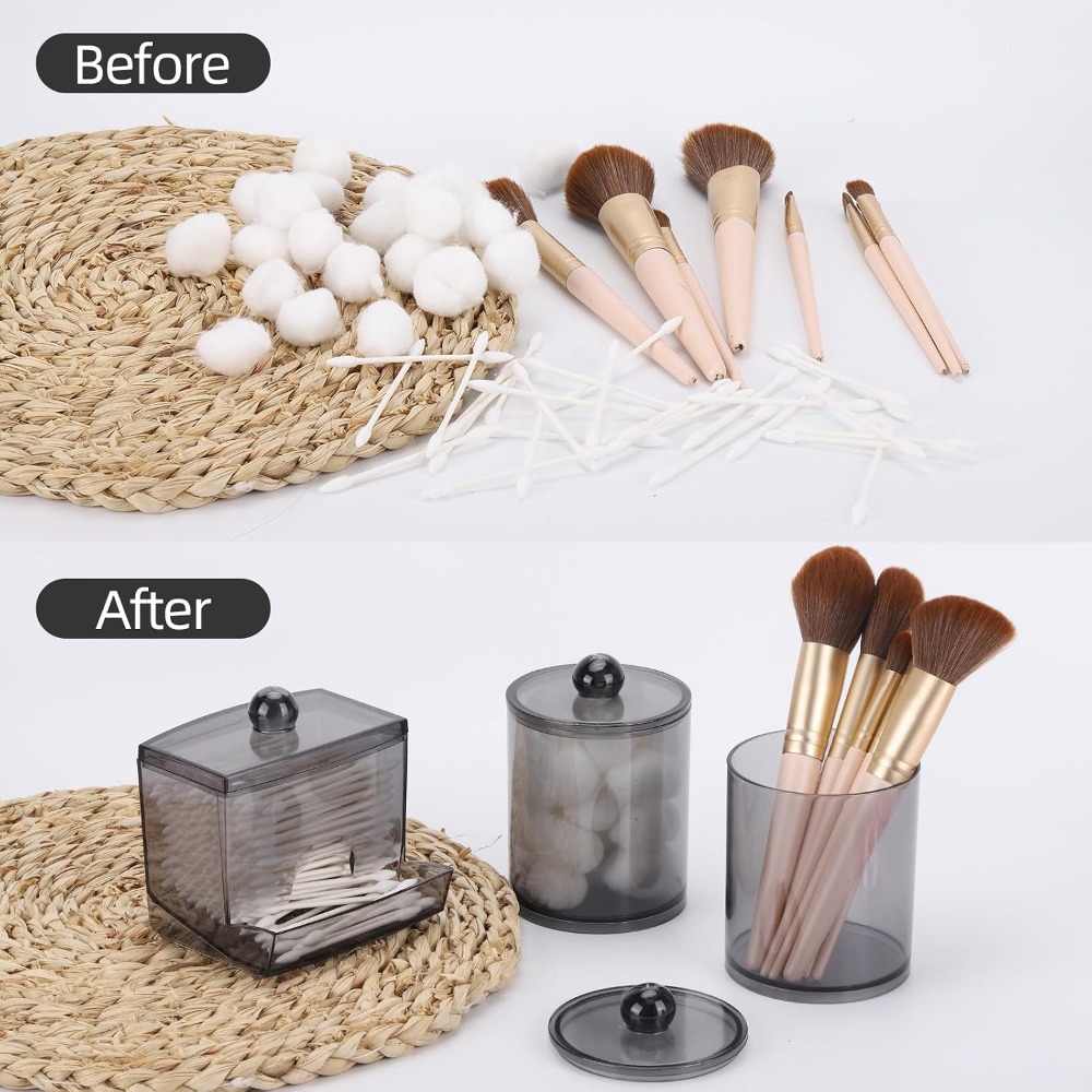3팩 면봉 홀더(뚜껑 포함) 욕실 정리함, 면봉, 큰  - Dental Floss Picks 리뷰 및 가격