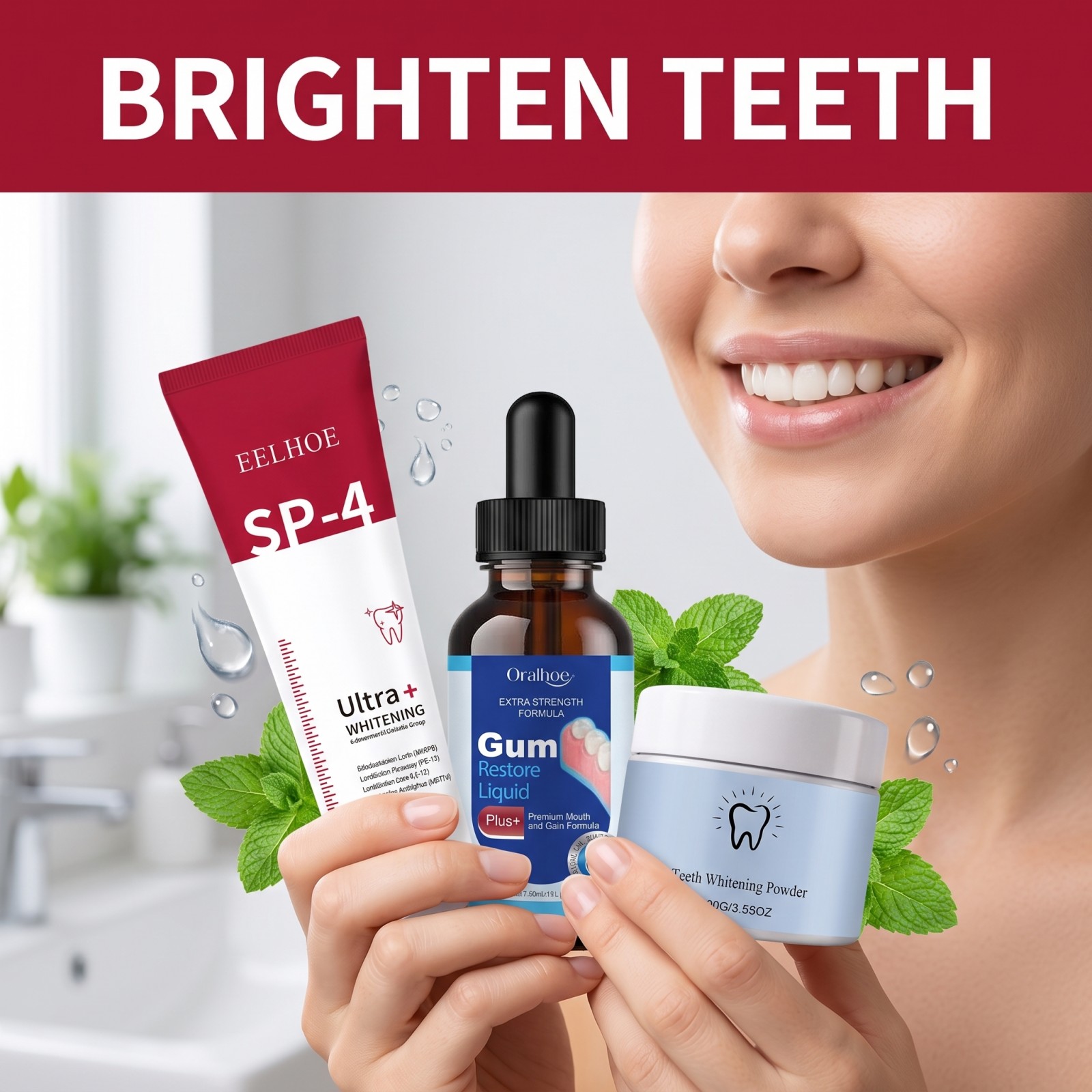 구강 관리 콤보 세트 미백 치약 구강청결제 치아 미백  - Teeth Whitening At Home 리뷰 및 가격