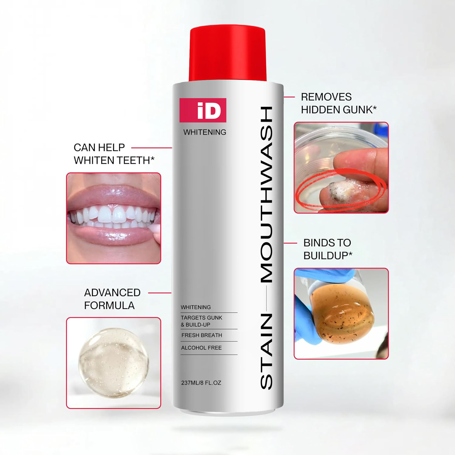 새로운 얼룩 제거 구강청결제 – 부드러운 상쾌한 숨결, - Whitening Mouthwash 리뷰 및 가격