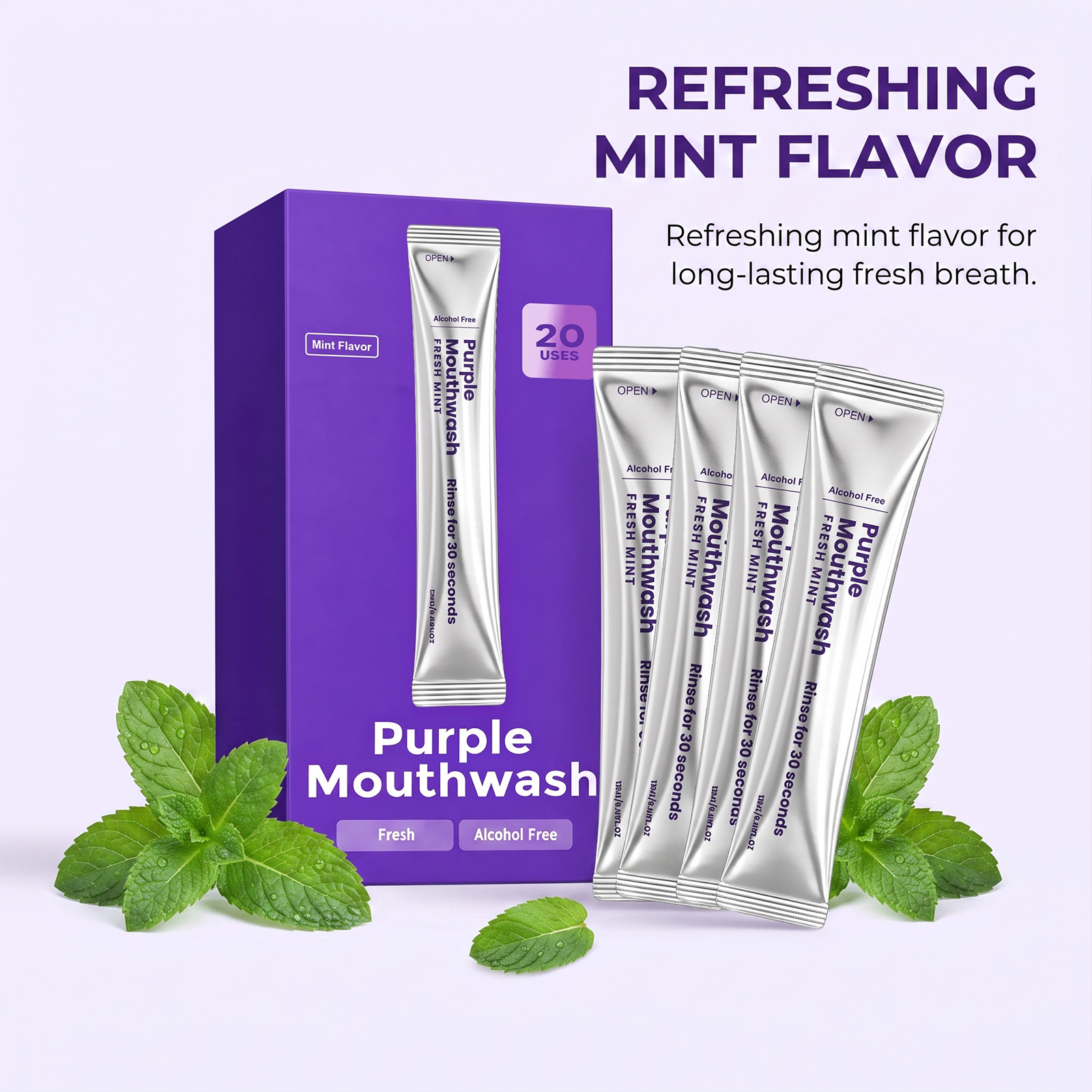 퍼플 프레쉬 구강청결제 구취제거 오래 지속되는 상쾌한  - Whitening Mouthwash 리뷰 및 가격