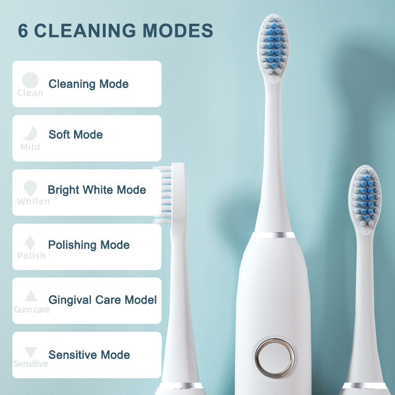 성인용 USB 충전식 초음파 칫솔, 4/8 교체 헤드, - Teeth Whitening Toothbrush 리뷰 및 가격
