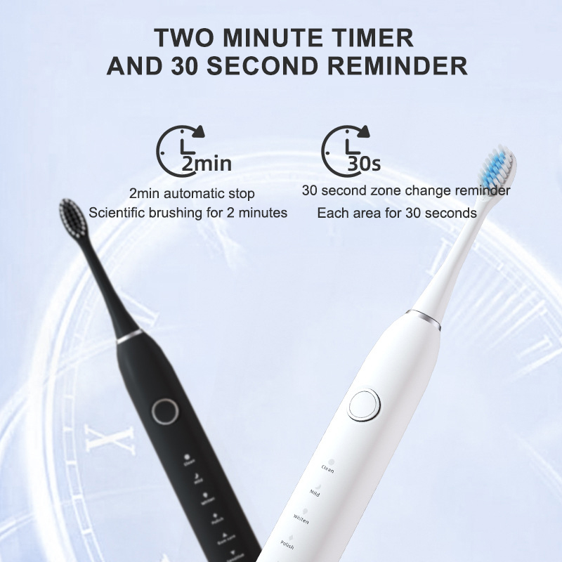 성인용 USB 충전식 초음파 칫솔, 4/8 교체 헤드, - Teeth Whitening Toothbrush 리뷰 및 가격