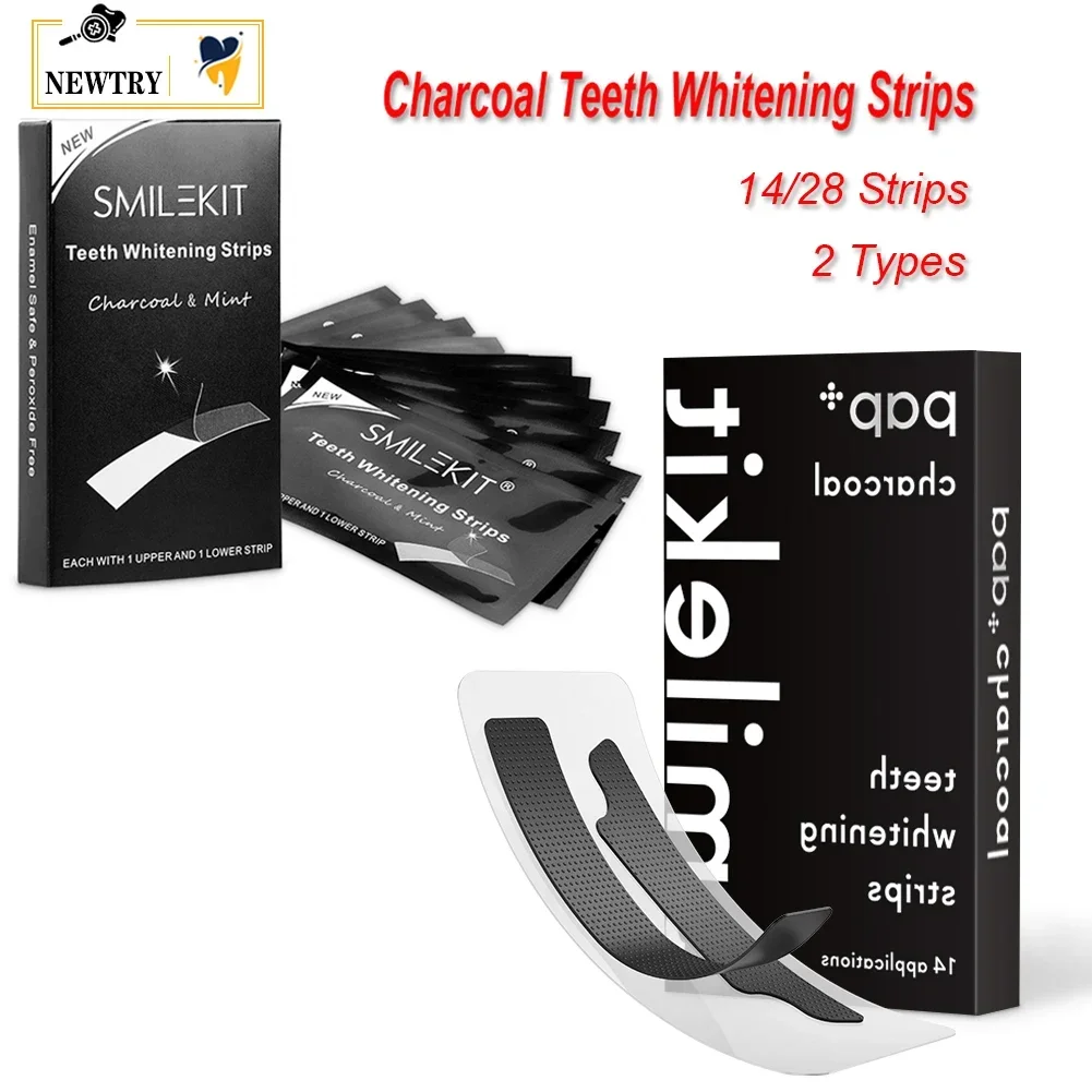 28/14Pcs 새로운 PAP + 숯 젤 치아 미백 스 - Teeth Whitening Crest 리뷰 및 가격