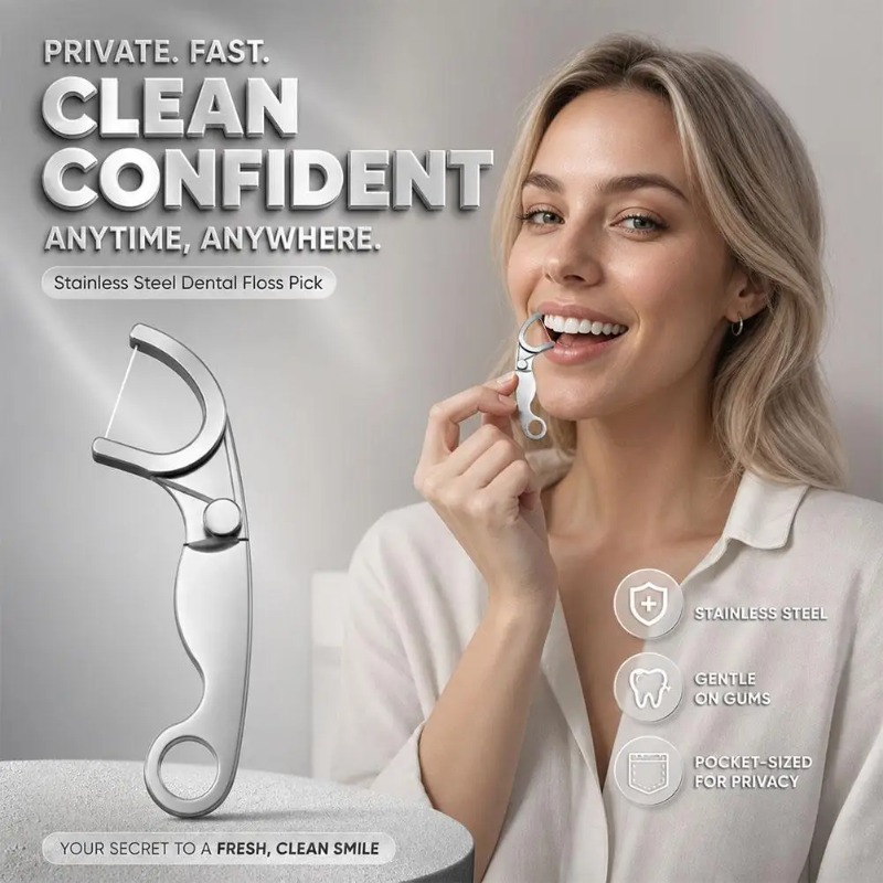 스테인리스 스틸 재사용 가능 이쑤시개 치실, 치실 홀더 - Dental Floss Picks 리뷰 및 가격