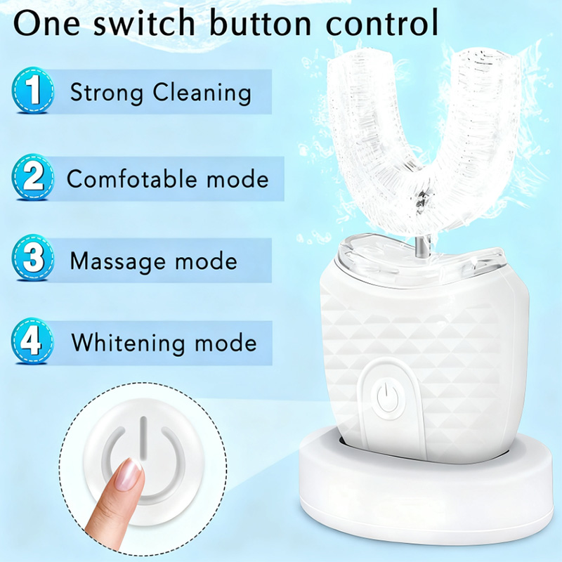 휴대용 U자형 전동칫솔, 초음파 360도 세척, 실리콘 - Teeth Whitening Toothbrush 리뷰 및 가격