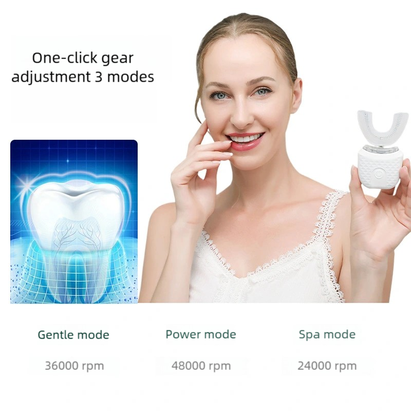 휴대용 U자형 전동칫솔, 초음파 360도 세척, 실리콘 - Teeth Whitening Toothbrush 리뷰 및 가격