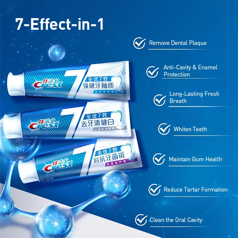크레스트 7 이펙트 치약 치아 미백, 충치 예방 및 구 - Teeth Whitening Effects 리뷰 및 가격