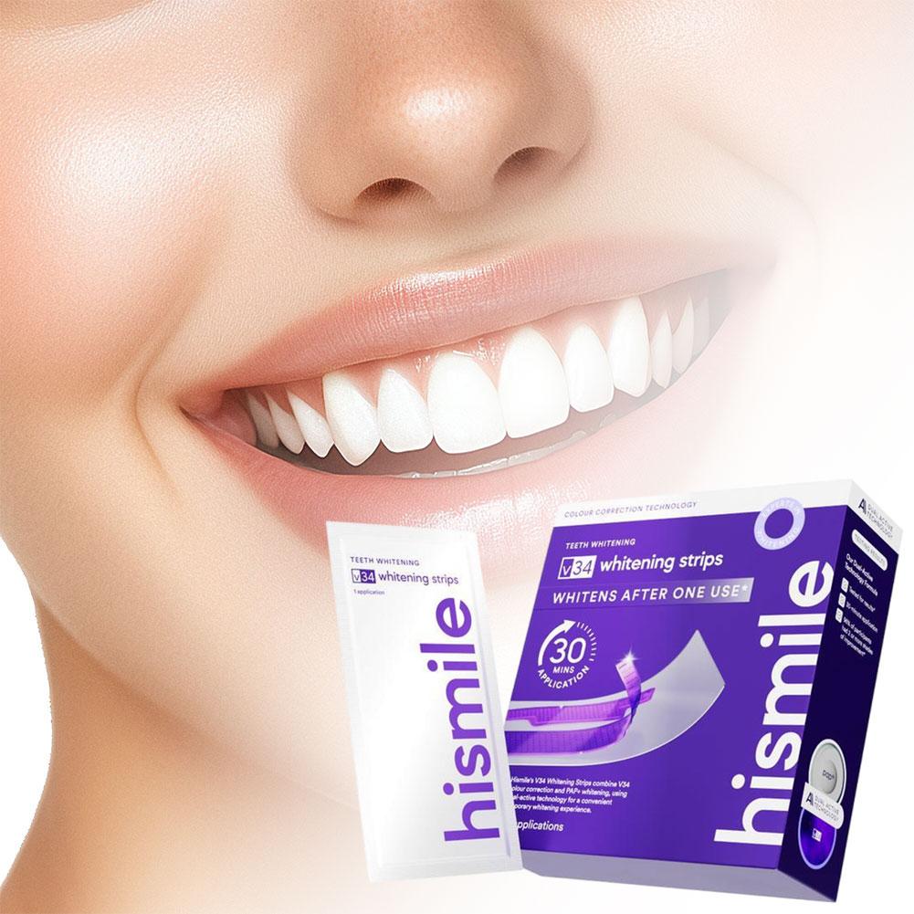 히스마일 V34 치아 미백 콤보 키트, 퍼플 얼룩 제거 - Teeth Whitening Crest 리뷰 및 가격