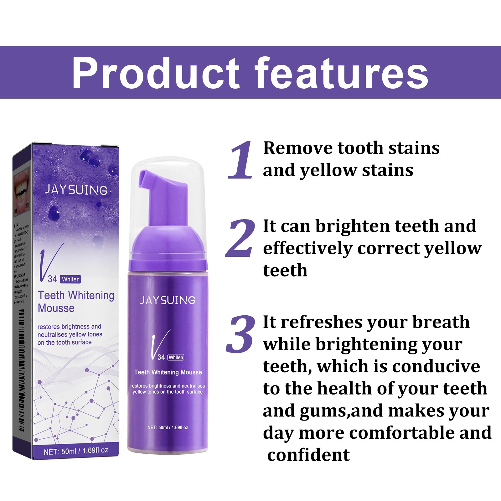 V34 무스 치아 세척 치약, 효과적인 치아 미백 제거 - Teeth Whitening Crest 리뷰 및 가격