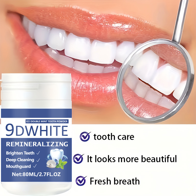 9D 퍼플 치아 미백 파우더 80ml 딥 클리닝 치아  - Teeth Whitening Free 리뷰 및 가격
