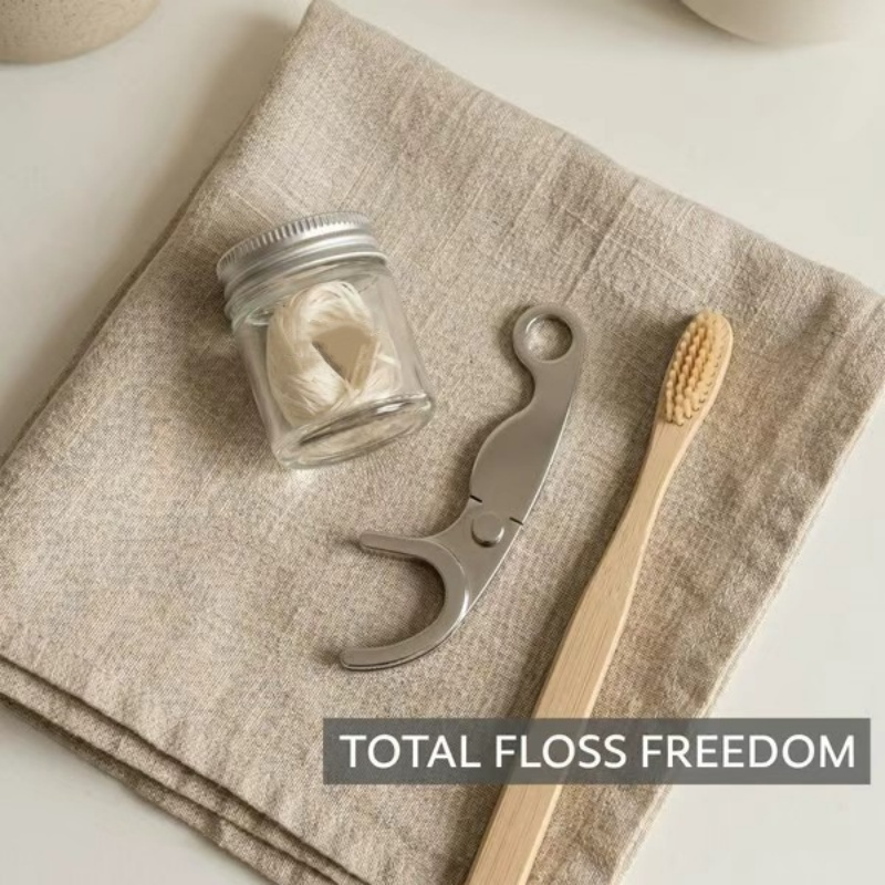 스테인리스 스틸 재사용 가능 이쑤시개 치실, 치실 홀더 - Dental Floss Picks 리뷰 및 가격