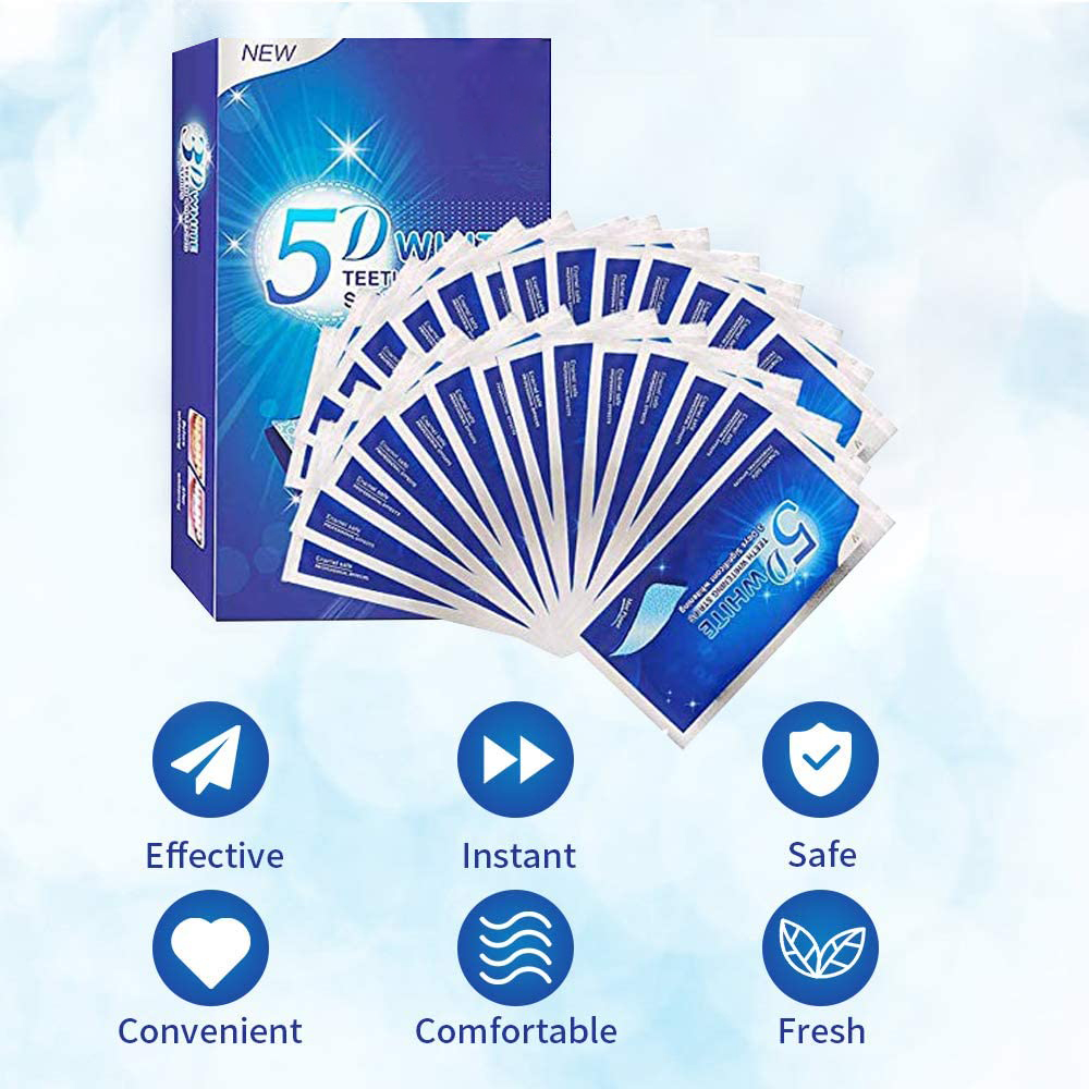 5D 화이트 치아 미백 스트립 미백 젤 화이트 스트립  - Teeth Whitening At Home 리뷰 및 가격