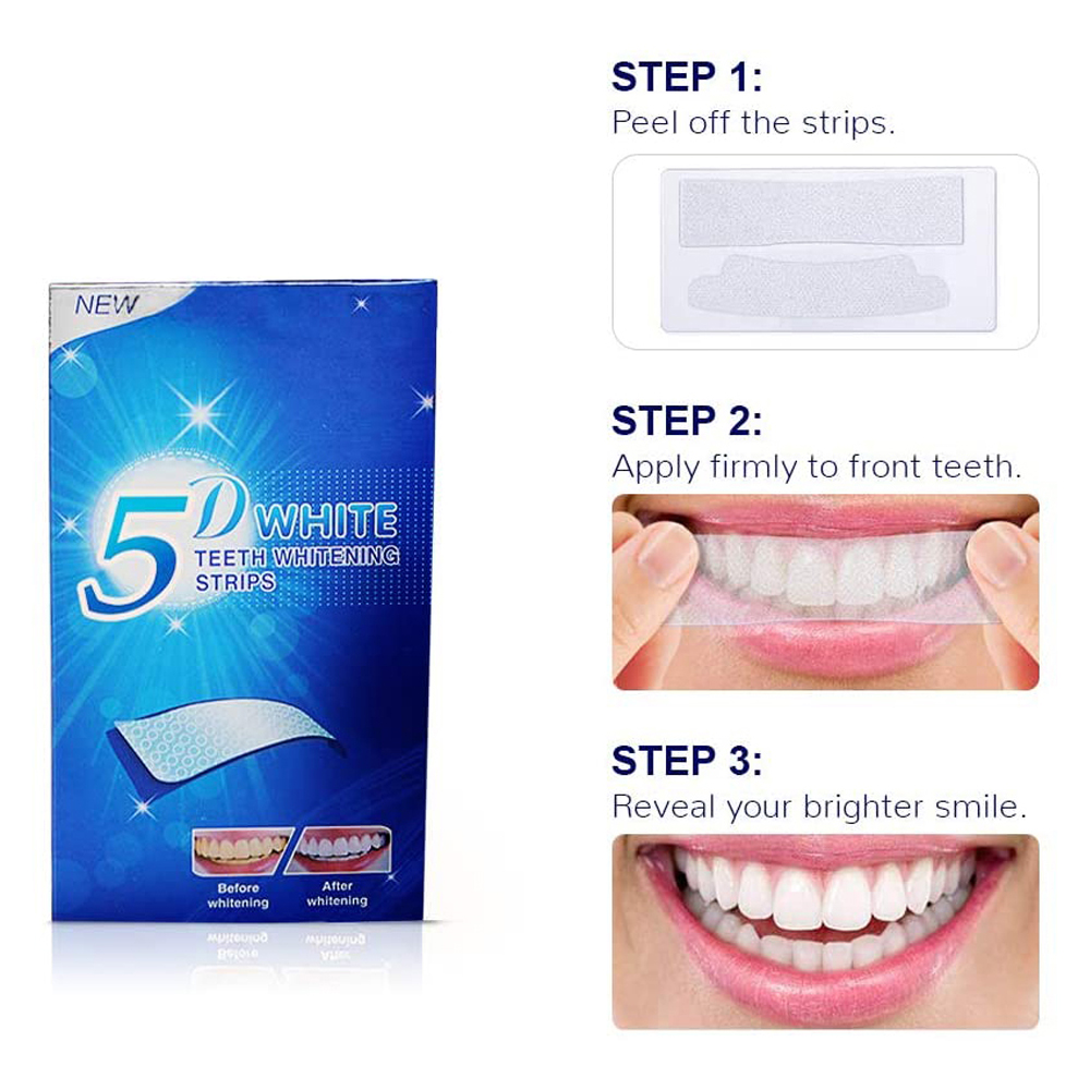 5D 화이트 치아 미백 스트립 미백 젤 화이트 스트립  - Teeth Whitening At Home 리뷰 및 가격
